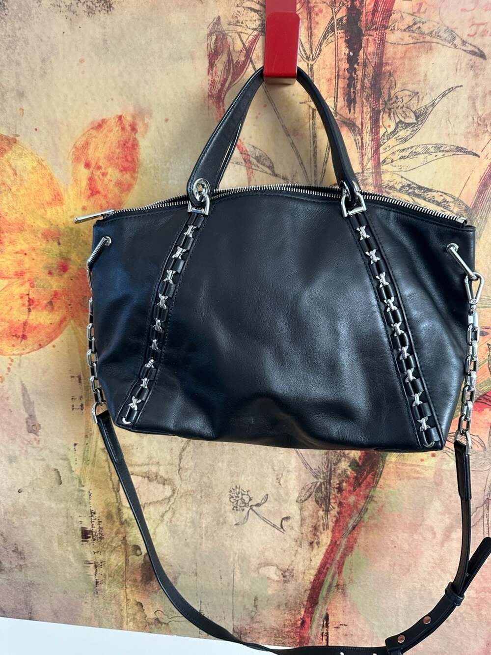 Michael Kors Sadie Leather Satchel Black